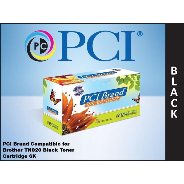 Pci Pci Brother Tn820 Tn-820 Black Toner Ctg TN820-PCI